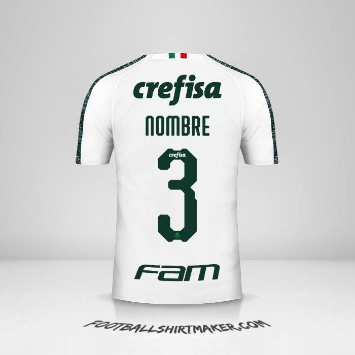 Camiseta Palmeiras Libertadores 2019 Visita -  nombre - 3