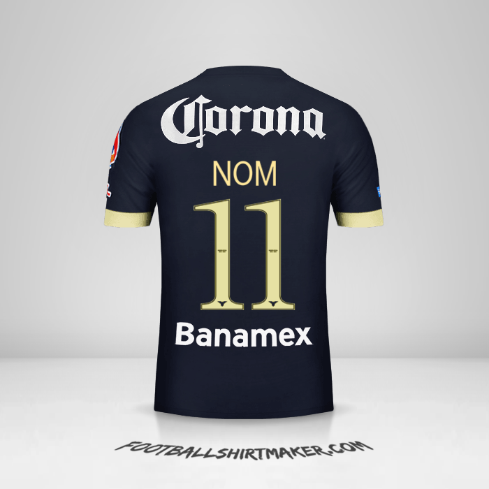 Maillot Club America 2014/15 Extérieur -  nom - 11