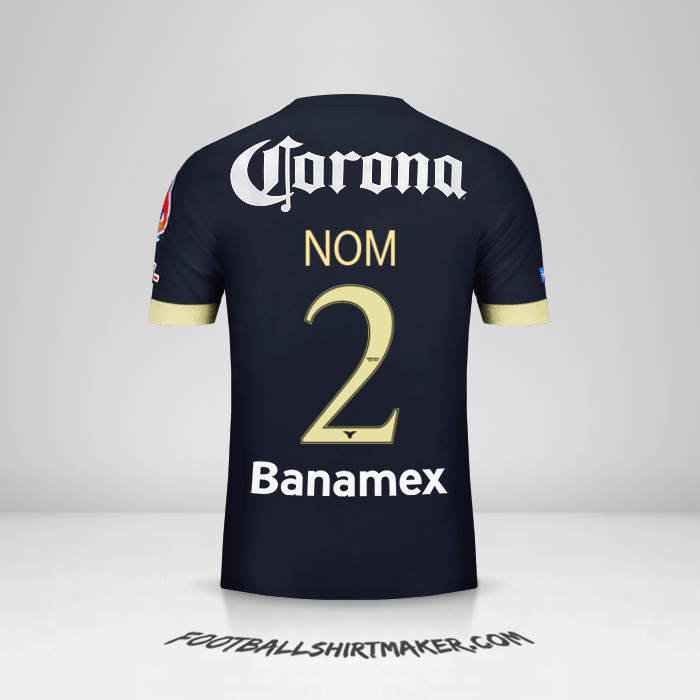 Maillot Club America 2014/15 Extérieur -  nom - 2