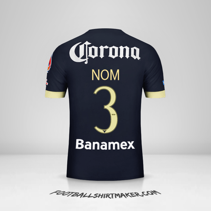 Maillot Club America 2014/15 Extérieur -  nom - 3