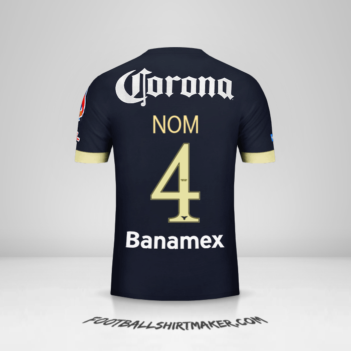 Maillot Club America 2014/15 Extérieur -  nom - 4