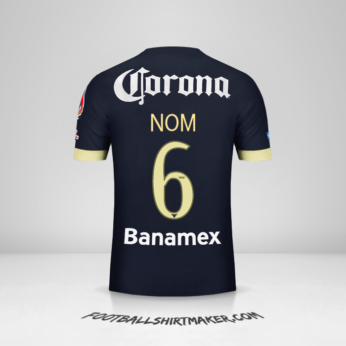 Maillot Club America 2014/15 Extérieur -  nom - 6