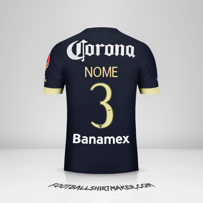 Camisola Club America 2014/15 Alternativa -  nome - 3