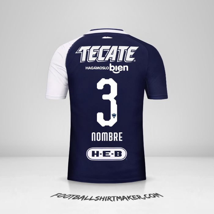 Jersey Monterrey 2018/19 Tercera -  nombre - 3