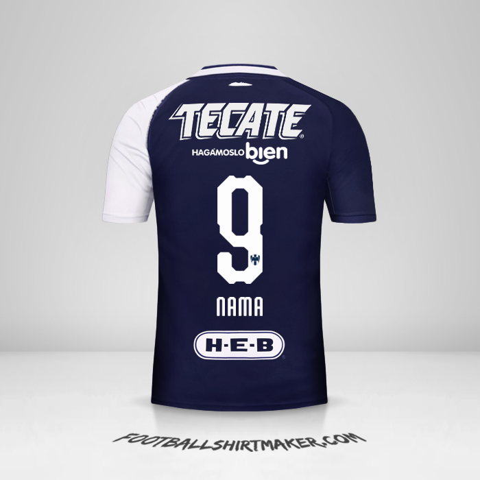 Jersey Monterrey 2018/19 Ketiga -  nama - 9