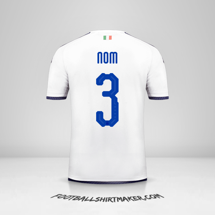 Maillot Italie 2018 Extérieur -  nom - 3