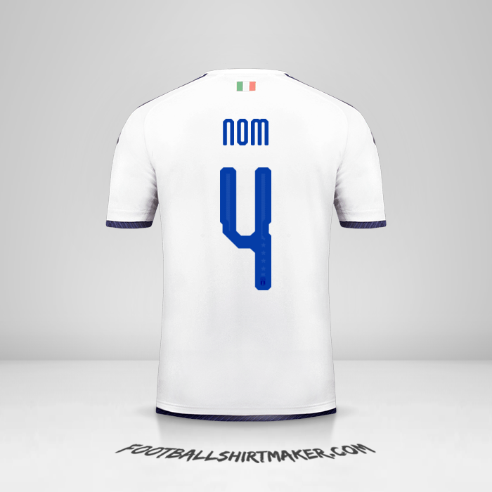Maillot Italie 2018 Extérieur -  nom - 4