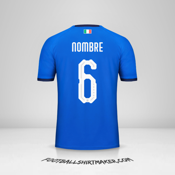 Camiseta Italia 2018 -  nombre - 6