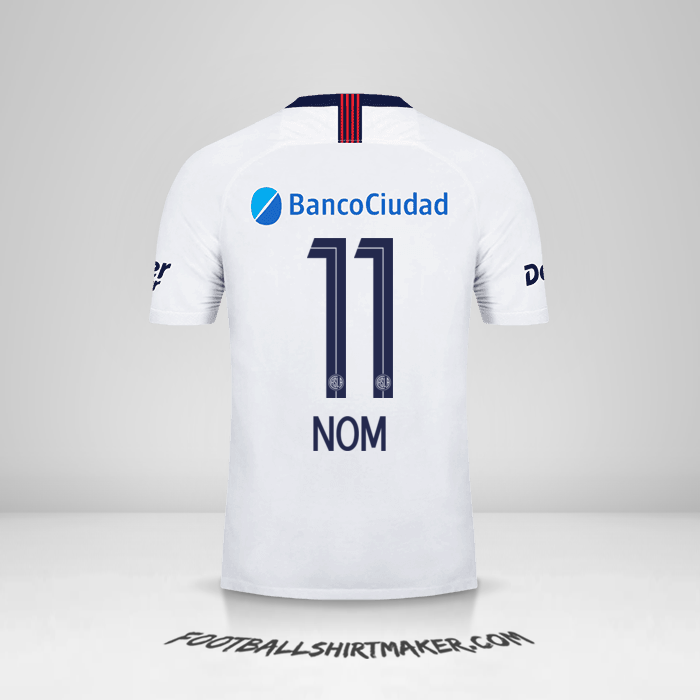 Maillot San Lorenzo 2019 Extérieur -  nom - 11