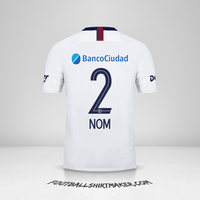 Maillot San Lorenzo 2019 Extérieur -  nom - 2