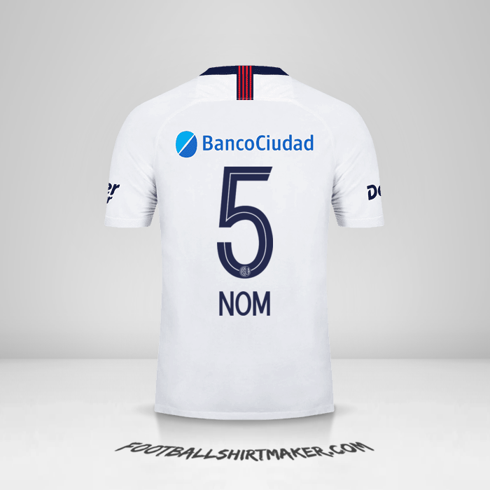 Maillot San Lorenzo 2019 Extérieur -  nom - 5