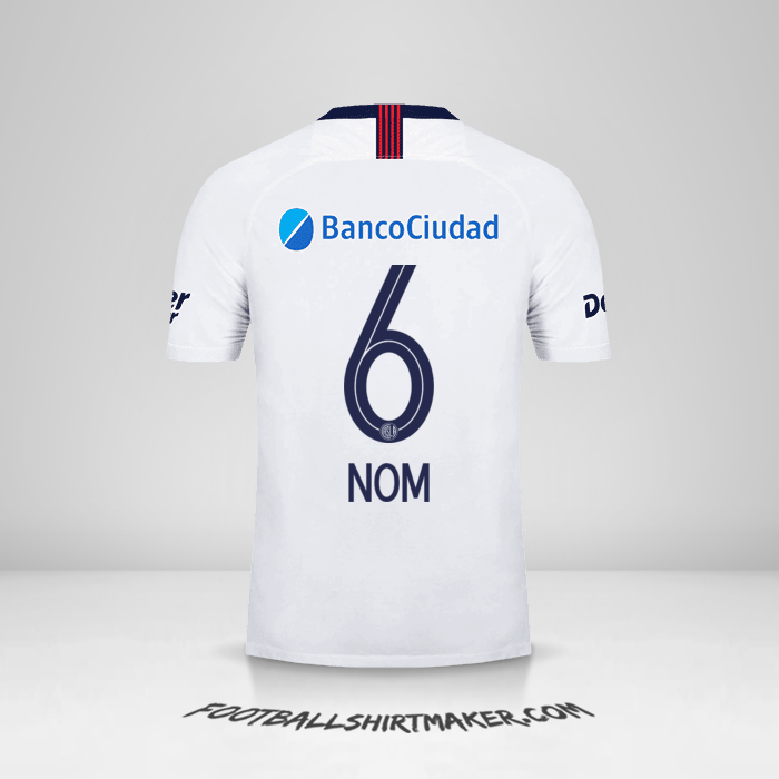 Maillot San Lorenzo 2019 Extérieur -  nom - 6