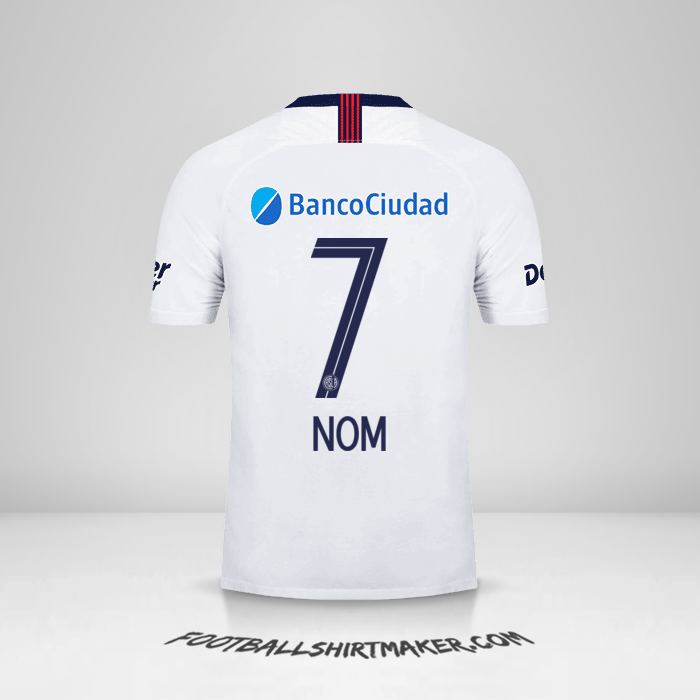 Maillot San Lorenzo 2019 Extérieur -  nom - 7