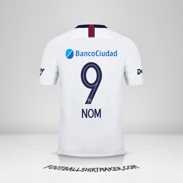 Maillot San Lorenzo 2019 Extérieur -  nom - 9