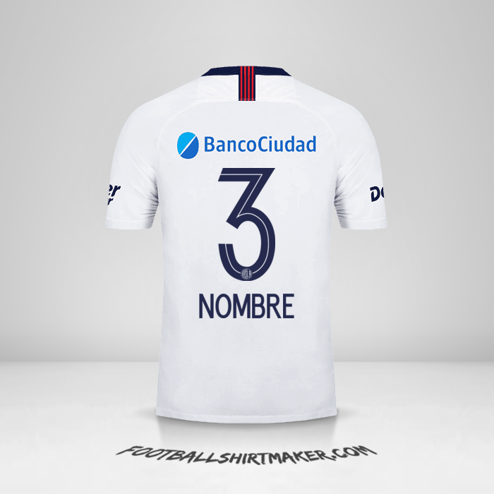 Jersey San Lorenzo 2019 Visita -  nombre - 3