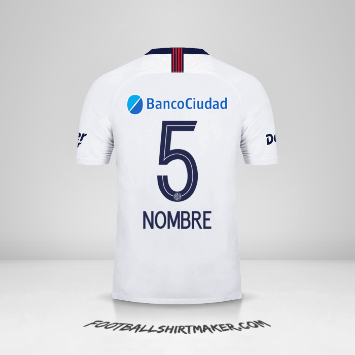 Camiseta San Lorenzo 2019 Visita -  nombre - 5