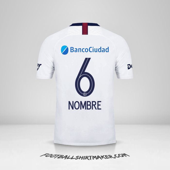 Camiseta San Lorenzo 2019 Visita -  nombre - 6