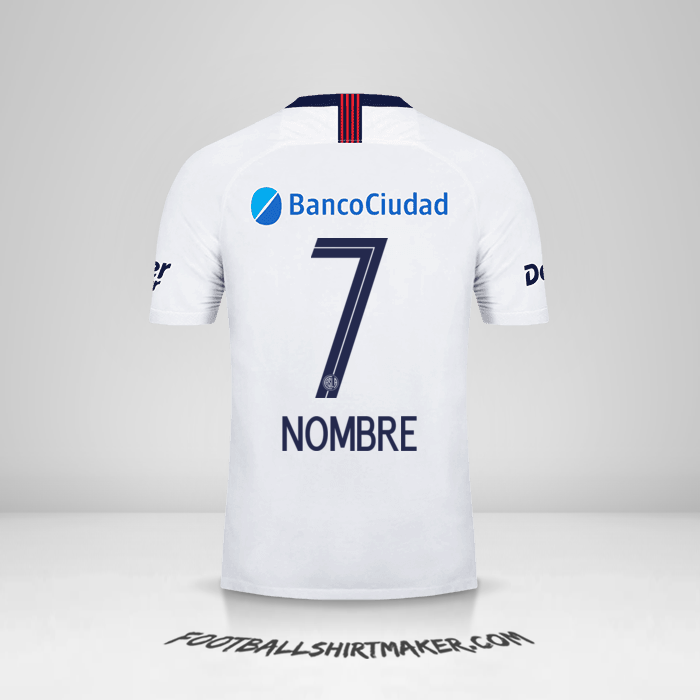 Camiseta San Lorenzo 2019 Visita -  nombre - 7