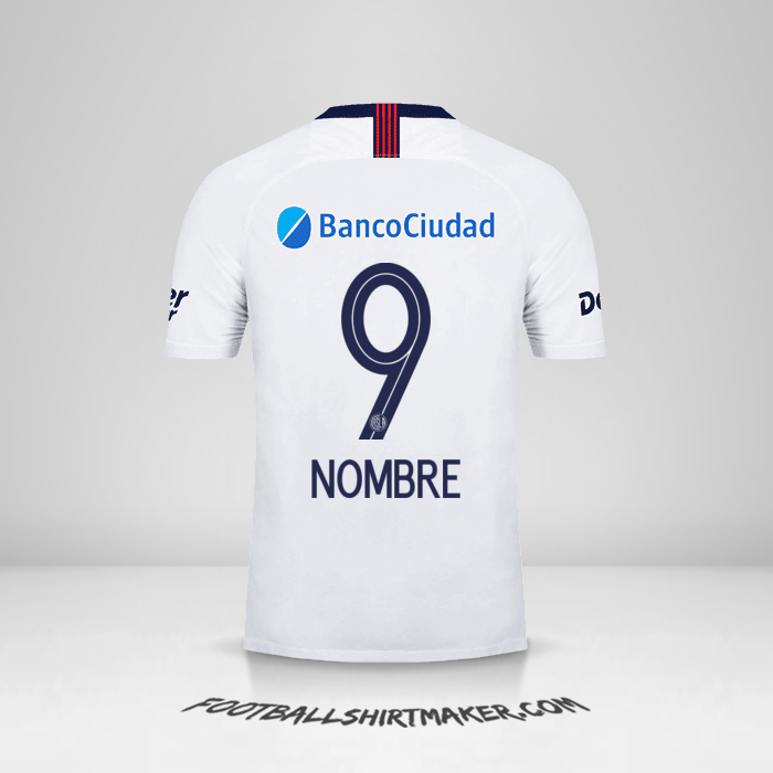 Camiseta San Lorenzo 2019 Visita -  nombre - 9