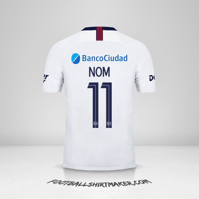 Maillot San Lorenzo Libertadores 2019 Extérieur -  nom - 11