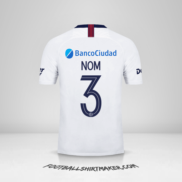 Maillot San Lorenzo Libertadores 2019 Extérieur -  nom - 3