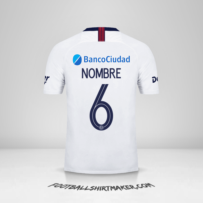 Jersey San Lorenzo Libertadores 2019 Visita -  nombre - 6