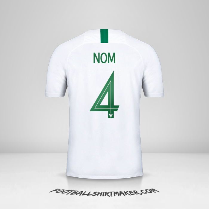 Maillot Indonésie 2018 Extérieur -  nom - 4