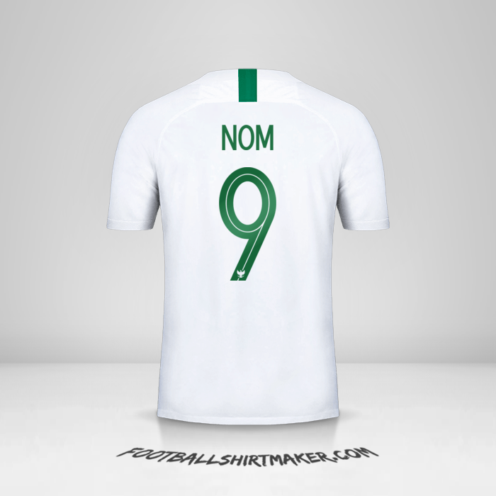 Maillot Indonésie 2018 Extérieur -  nom - 9