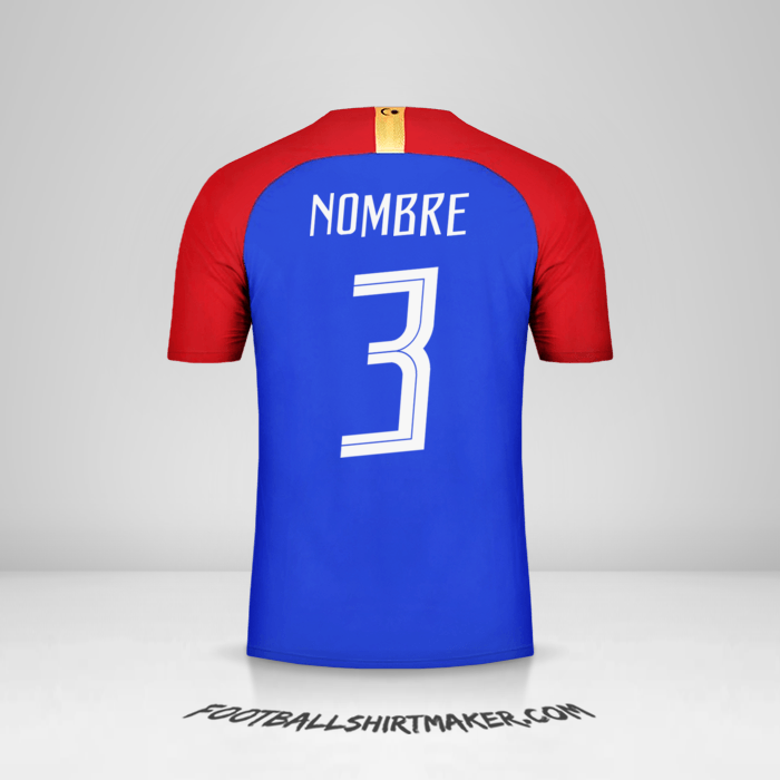 Jersey Malasia 2018 Visita -  nombre - 3