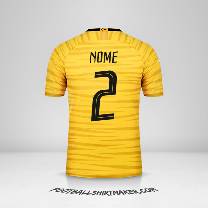 Camisa Malásia 2018 -  nome - 2