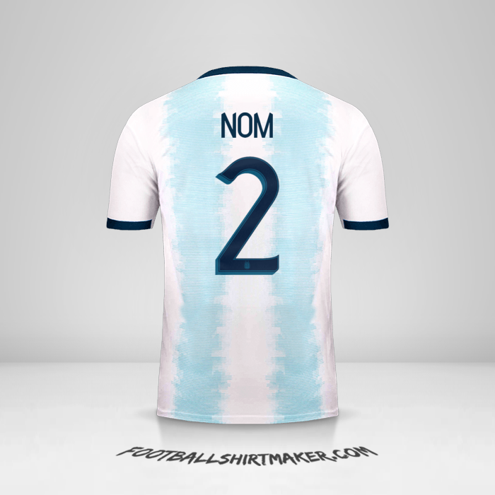 Maillot Argentine 2019/20 -  nom - 2