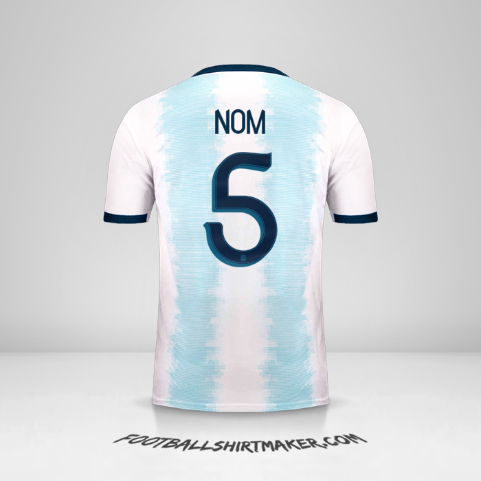 Maillot Argentine 2019/20 -  nom - 5