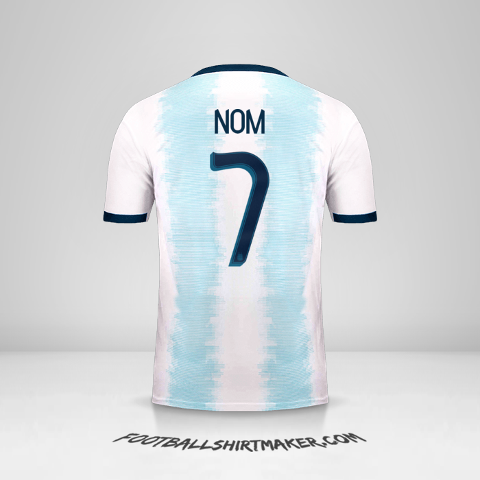 Maillot Argentine 2019/20 -  nom - 7