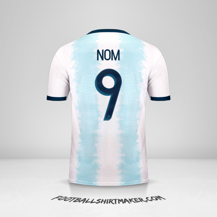 Maillot Argentine 2019/20 -  nom - 9