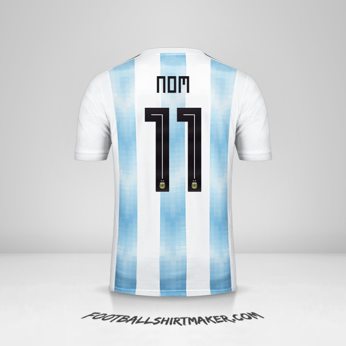 Maillot Argentine 2018 -  nom - 11