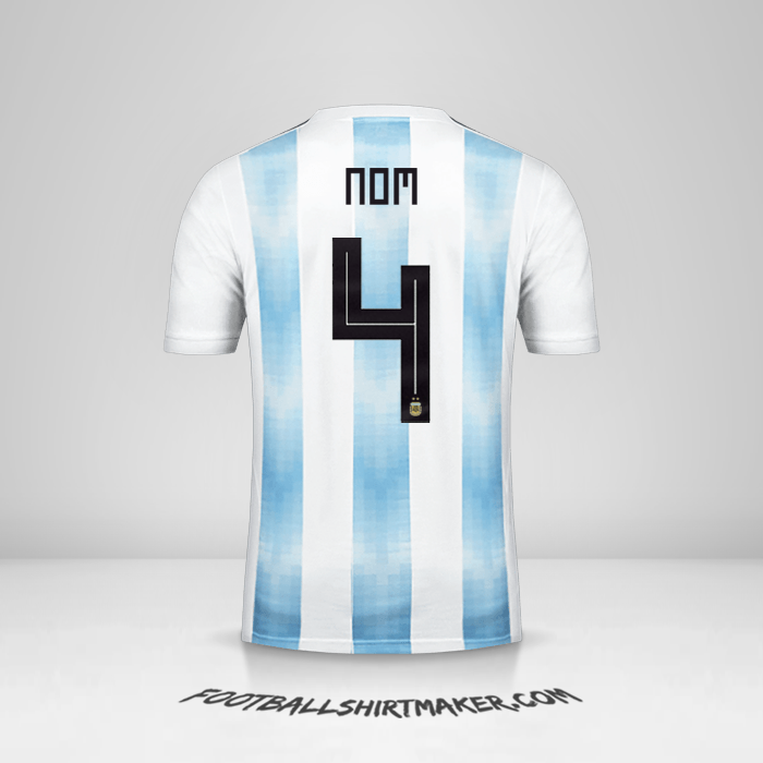 Maillot Argentine 2018 -  nom - 4