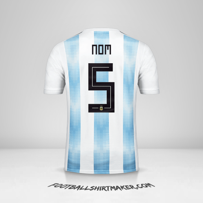 Maillot Argentine 2018 -  nom - 5