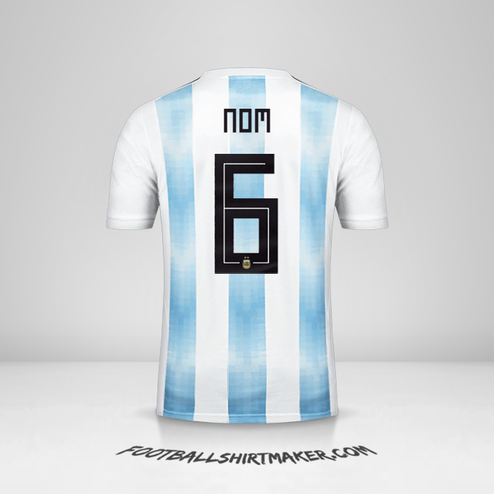 Maillot Argentine 2018 -  nom - 6