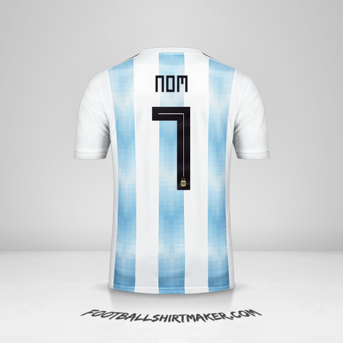 Maillot Argentine 2018 -  nom - 7