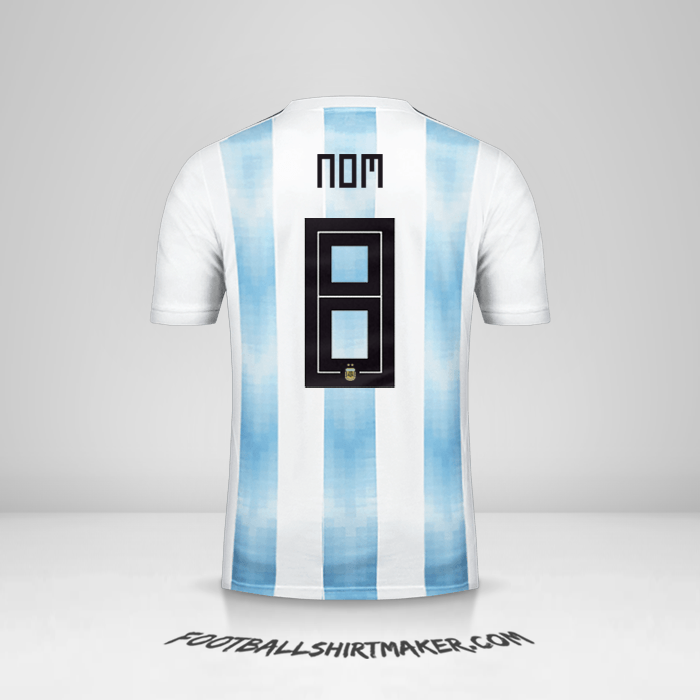 Maillot Argentine 2018 -  nom - 8