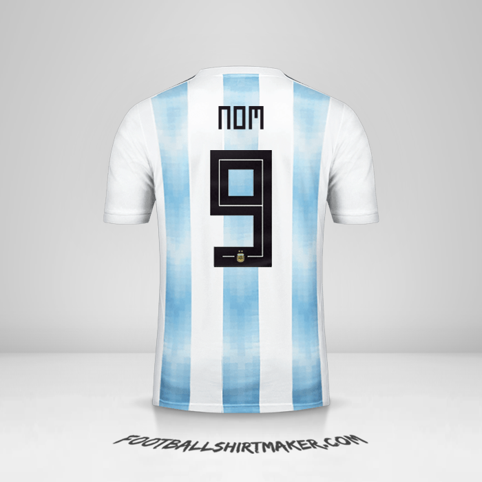 Maillot Argentine 2018 -  nom - 9