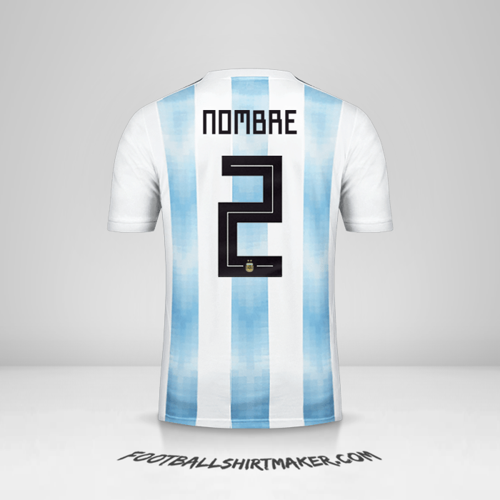 Jersey Argentina 2018 -  nombre - 2