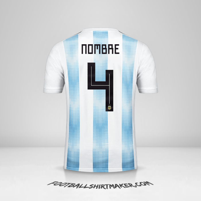 Camiseta Argentina 2018 -  nombre - 4