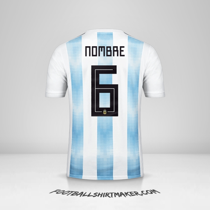 Jersey Argentina 2018 -  nombre - 6