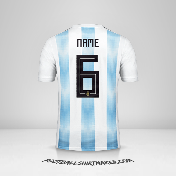 Trikot Argentinien 2018 -  name - 6