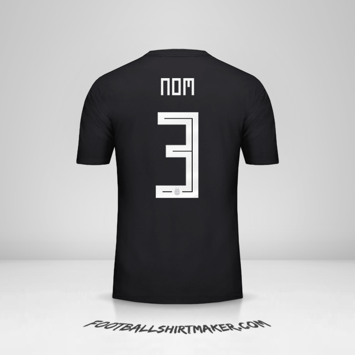 Maillot Argentine 2018 Extérieur -  nom - 3