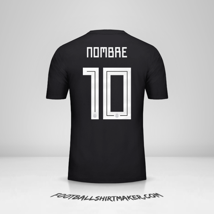 Jersey Argentina 2018 Visita -  nombre - 10