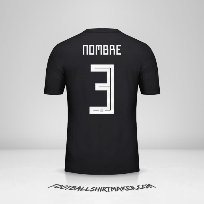 Jersey Argentina 2018 Visita -  nombre - 3