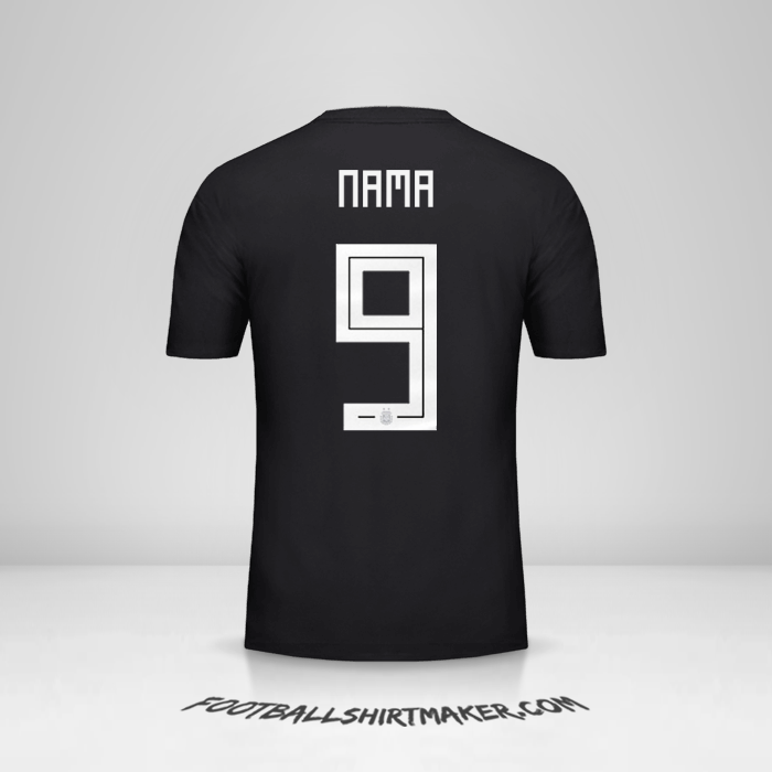 Jersey Argentina 2018 Alternatif -  nama - 9