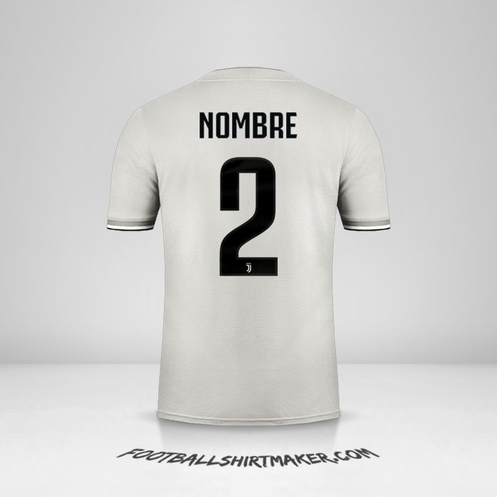 Jersey Juventus FC Cup 2018/19 Visita -  nombre - 2